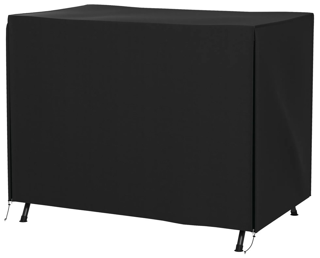 Outsunny Osłona na huśtawkę ogrodową, Pokrowiec na huśtawkę typu Hollywood, Wodoodporna, 205 x 124 x 164 cm, Czarna