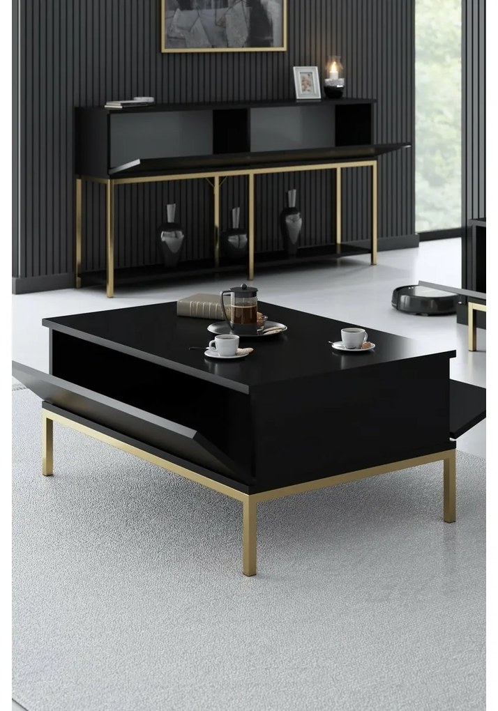 Stolik konferencyjny Lord Black and Gold