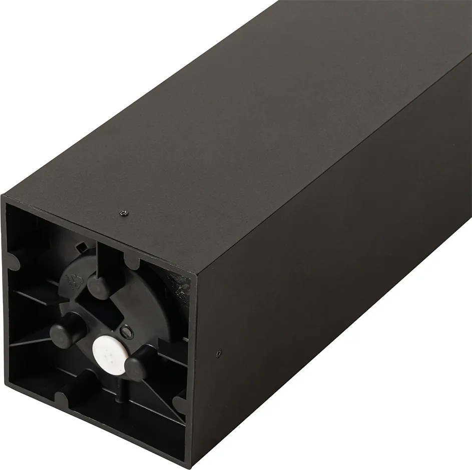 Stojąca lampa ogrodowa czarna z przydymionym szkłem 80 cm IP44 - Charlois