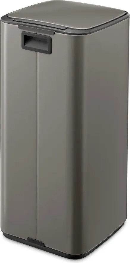 Szary stalowy kosz na śmieci z pedałem 30 l Bo – Brabantia