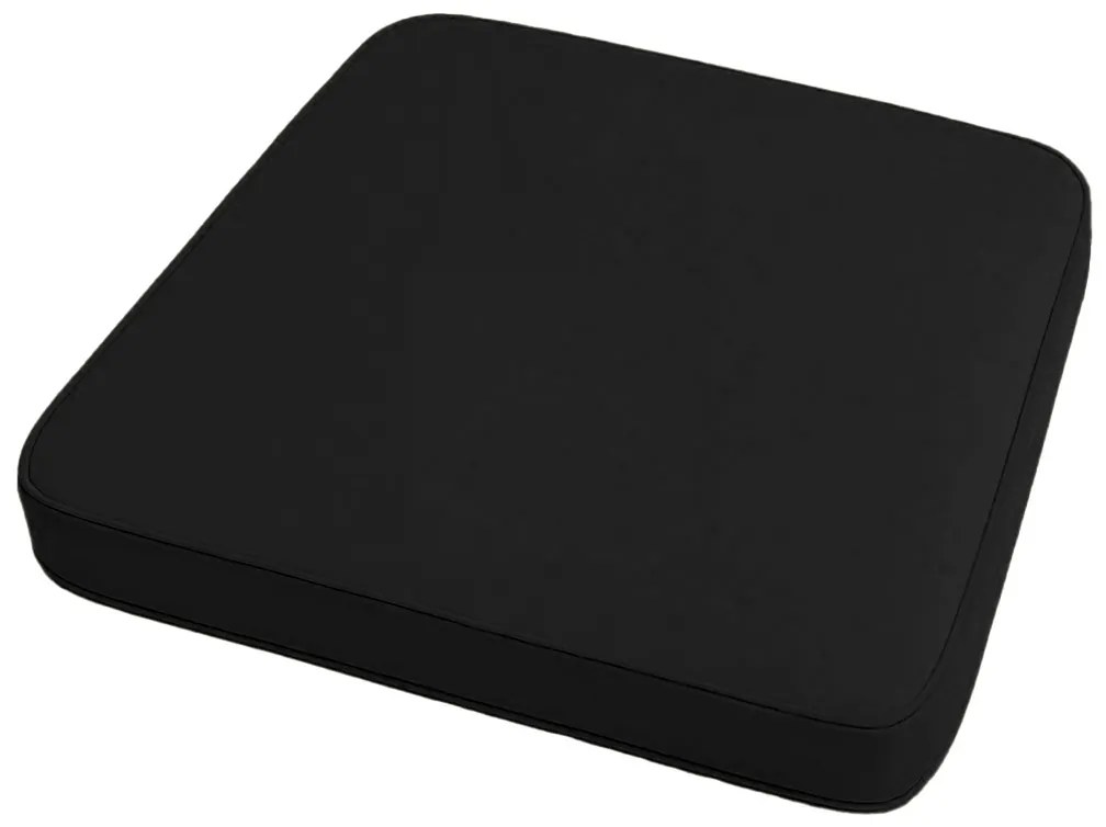 Poduszka ogrodowa na krzesło VIREON 44x45 cm, czarna