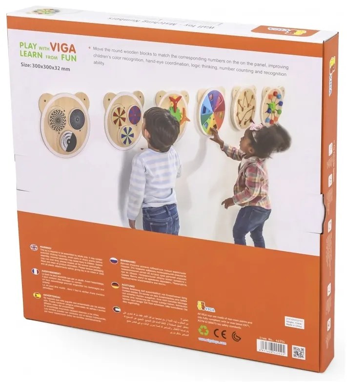 Viga drewniana tablica dopasuj cyferki certyfikat fsc montessori