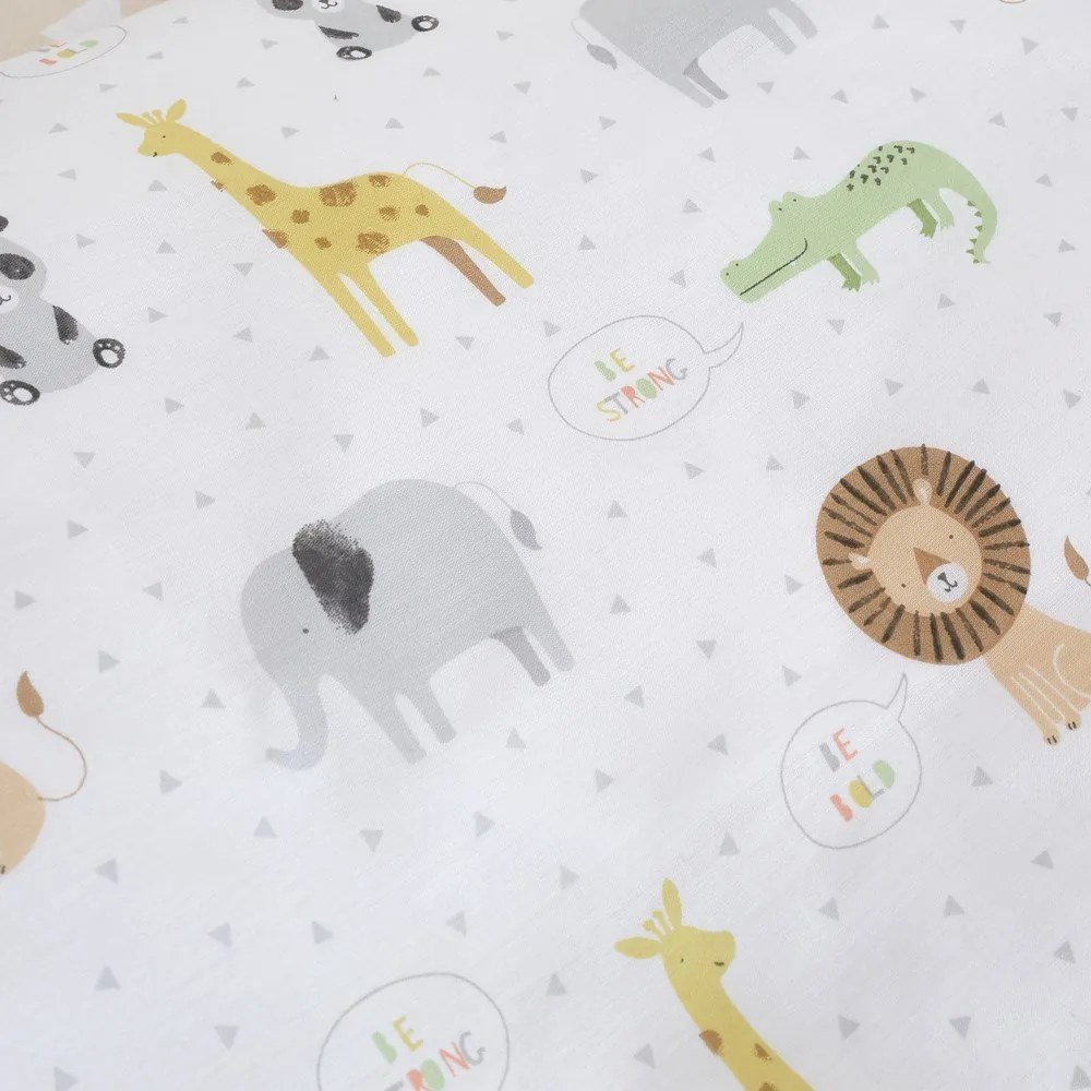 Biała zasłona dziecięca 2 szt. 168x183 cm Roarsome Animals – Catherine Lansfield