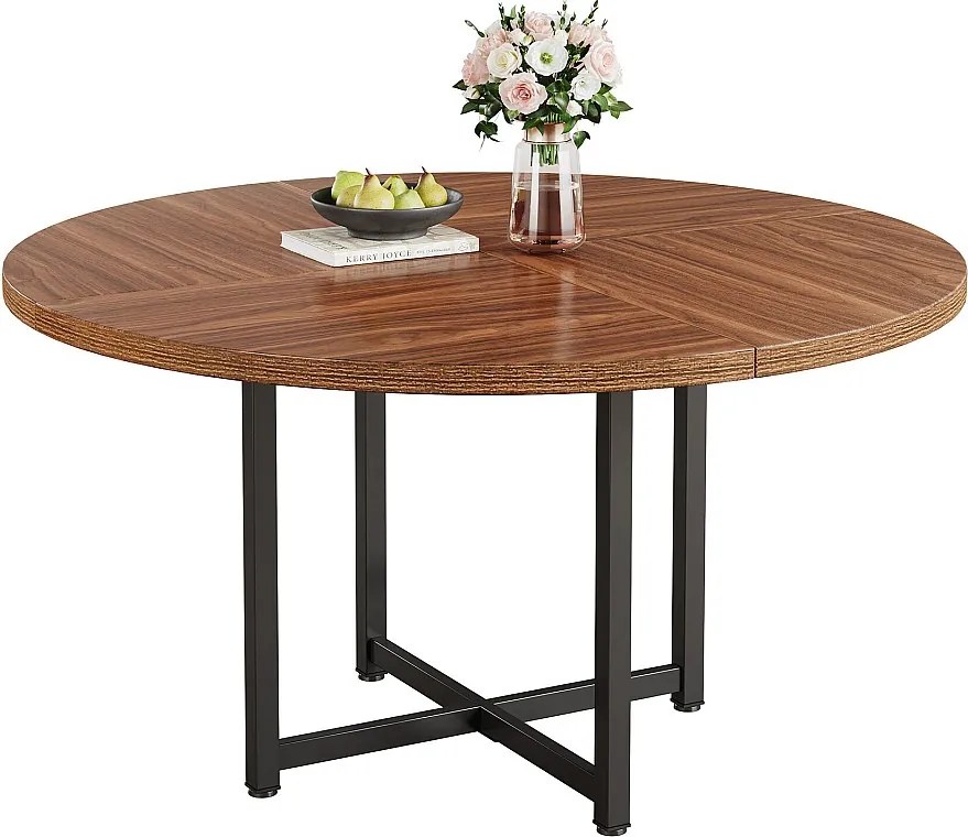 Okrągły stół jadalny dla 4-6 osób, okrągły stół kuchenny o średnicy 120 cm, nowoczesne małe stoły jadalne