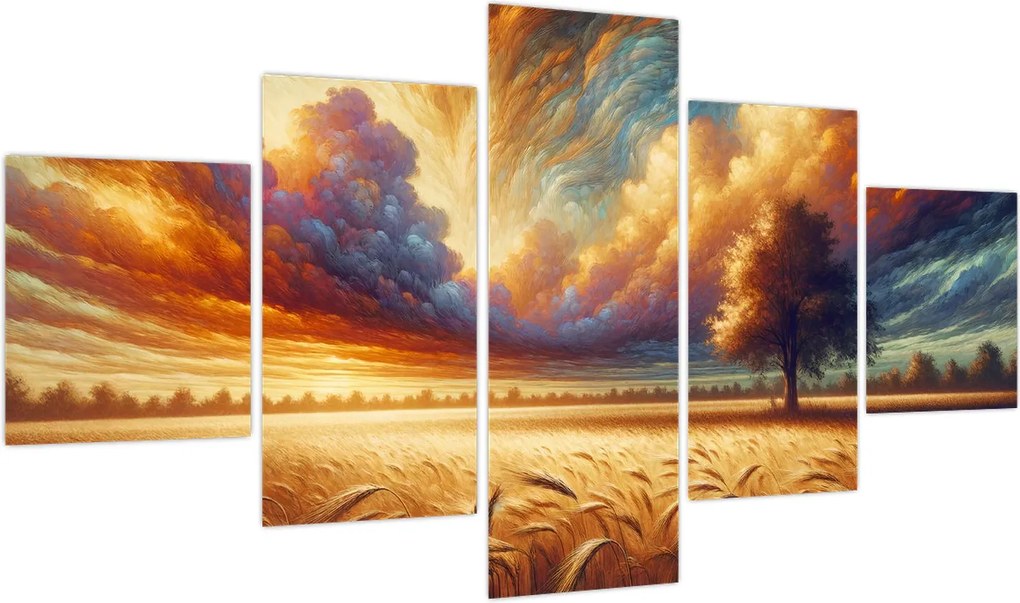 Obraz – Drzewo na polu (125x70 cm)