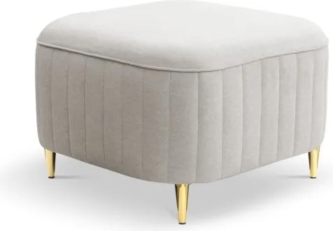 Pufa LAREN w kolorze ecru w tkaninie CASTEL 04