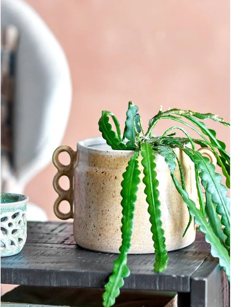 Kamionkowa ręcznie malowana osłonka na doniczkę ø 15 cm Souri – Bloomingville