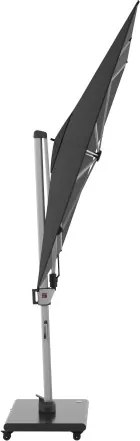 HYPERION 330 x 240 cm – luksusowy, huśtawkowy parasol ogrodowy z bocznym drążkiem : Kolor parasola - Ciemnoszary