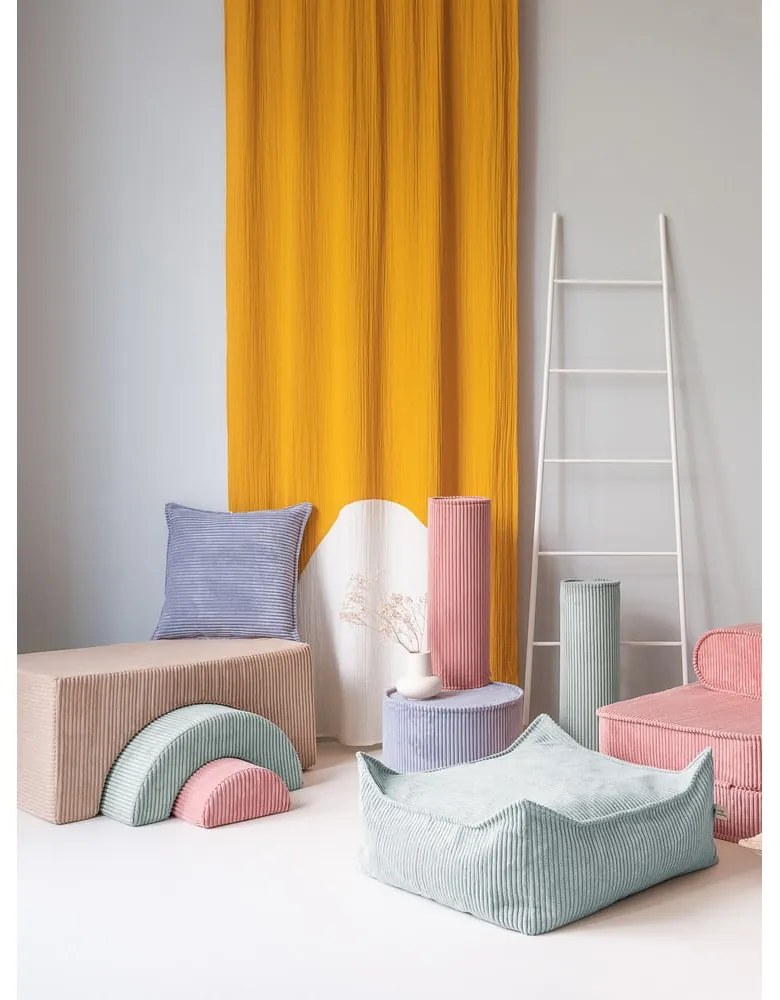 Jasnobrązowy sztruksowy piankowy plac zabaw 3 szt. wysokość 37 cm 75x49 cm Rainbow Montessori – Wigiwama