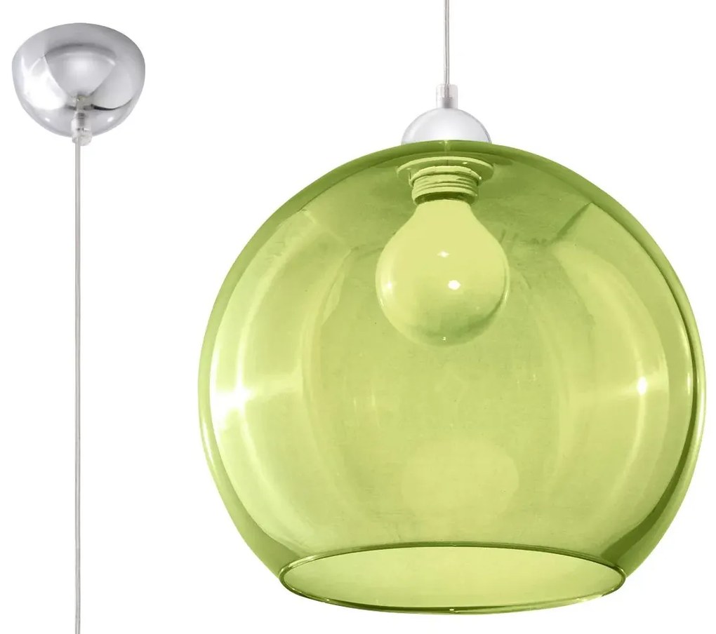 Okrągła szklana lampa wisząca E8-B11