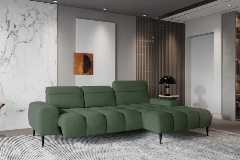 Narożnik GIANO S układ L Prawostronny z elektryczną regulacją siedziska w ktaninie AUSTIN 13 WERSAL