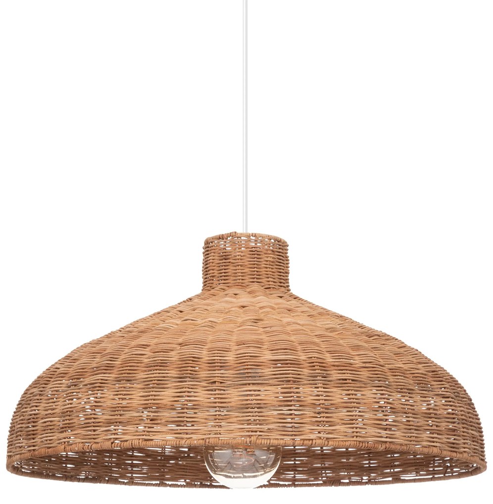 Lampa wisząca ORIGANES z rattanowym kloszem, Ø 58 cm