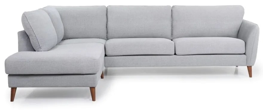 Jasnoszary narożnik Scandic Paris, lewostronny