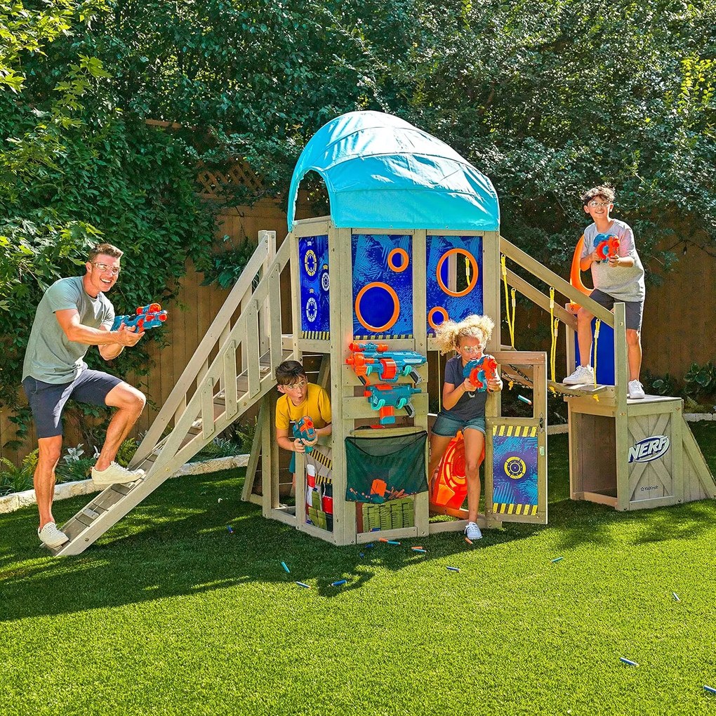 Plac zabaw do ogrodu NERF BATTLE FORT 4,45x1,84 m