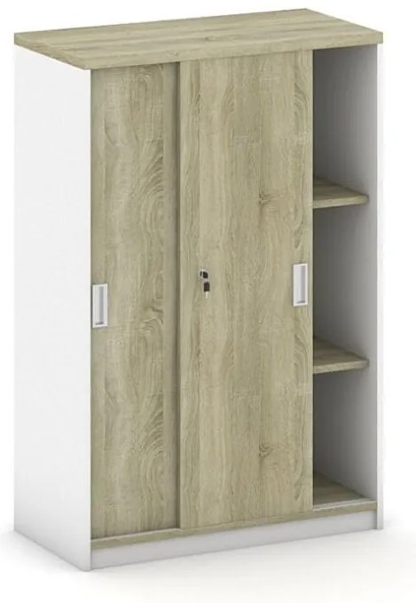 Szafa przesuwna MIRELLI, 800 x 400 x 1200 mm, biały/dąb sonoma