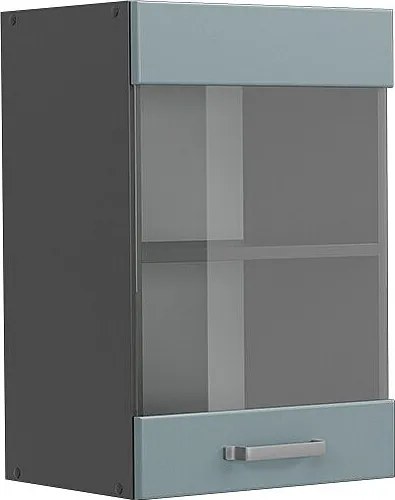 Szklana szafka kuchenna niebiesko-szary 40x31x60 r-line