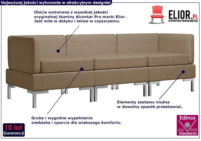 3-częściowy brązowy zestaw wypoczynkowy - Marsala 3C