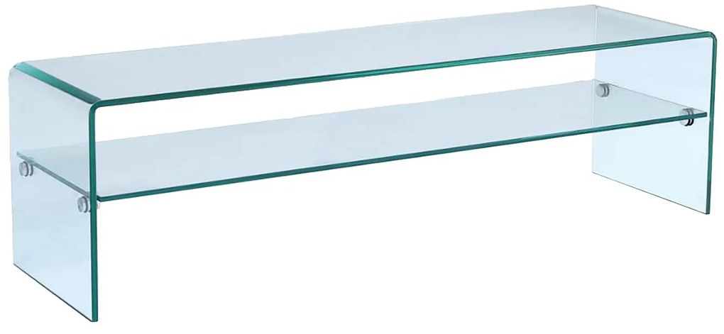 Szafka RTV STILEOS - 1 wnęka - Szkło hartowane