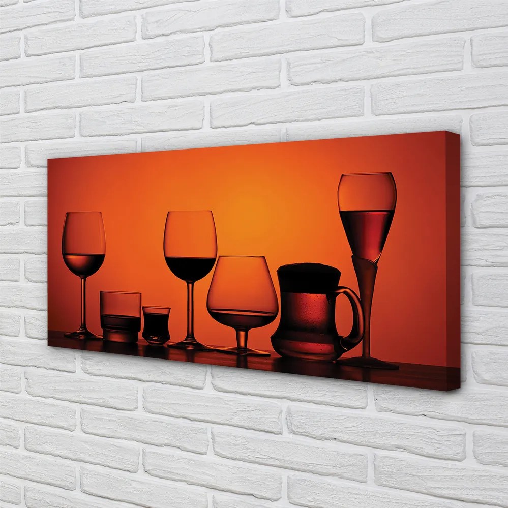 Duży obraz na płótnie Elegancki Zestaw Kieliszków