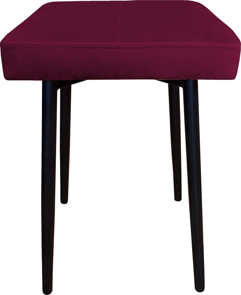 Taboret MAX tkanina Welur stelaż metalowy STOŁEK LOFT : Kolor nogi - Czarna stożek, Kolor tkaniny - VELVET - MG02, Typ tkaniny - Velvet