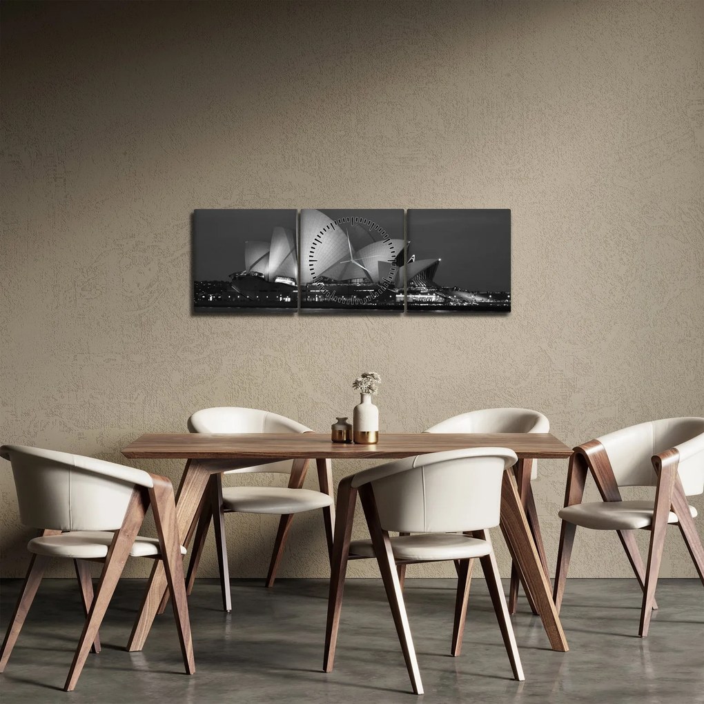 Obraz Opery w Sydney (z zegarem) (90x30 cm)