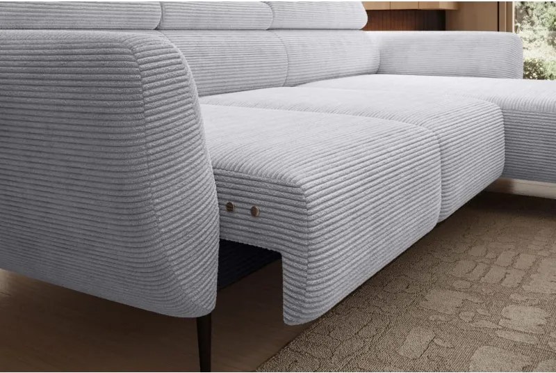 Narożnik ALISSON S/MINI Prawostronny z elektrycznym wysuwem w tkaninie POSO 27 WERSAL