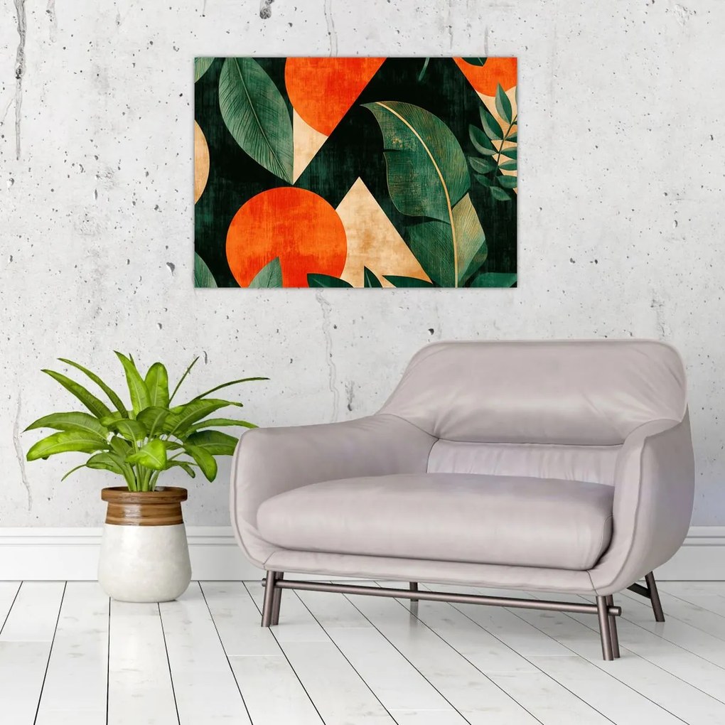 Obraz - Geometryczne motywy naturalne II. (70x50 cm)