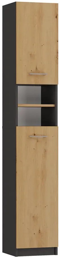 Słupek łazienkowy antracyt + dąb artisan L9-B87