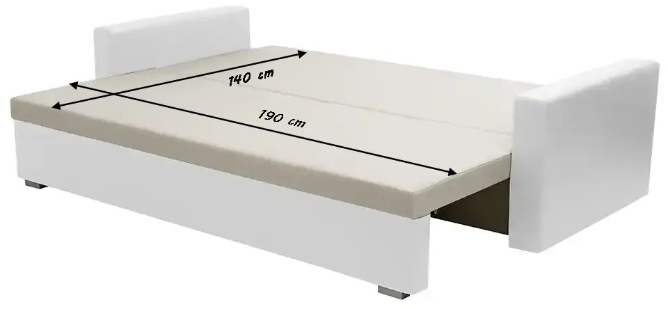 Kanapa sofa 3 os z funkcją spania EKO Czerwony/Czarny