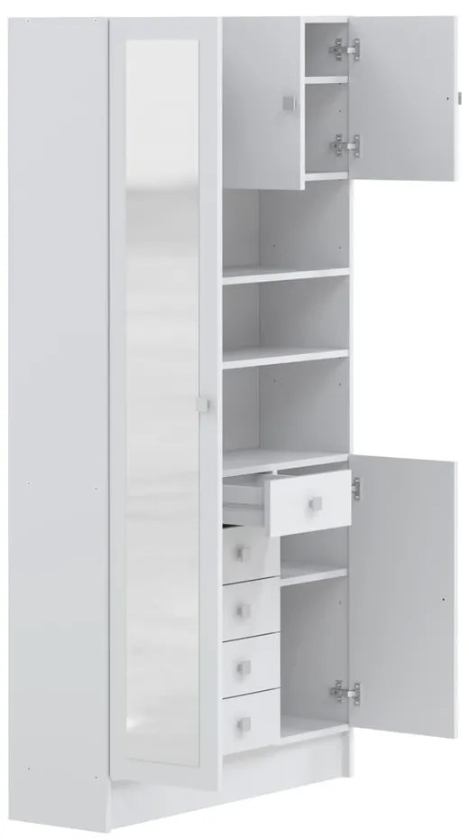 Biała szafka łazienkowa 90x182 cm Combi – TemaHome