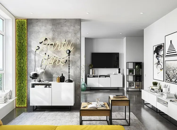 Szafka rtv z szufladą biała Z3-S16