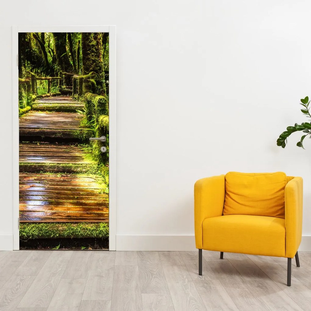 Fototapeta na drzwi - Schody w lesie deszczowym (95x205cm)