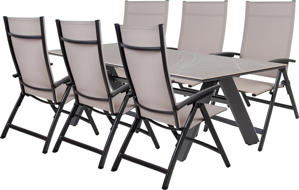 Doppler NOVA AVANTAGE ogrodowy zestaw wypoczynkowy 6+1 mocca