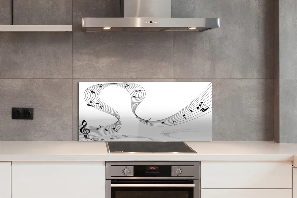 Szklany Panel Symbol Klucza Wiolinowego