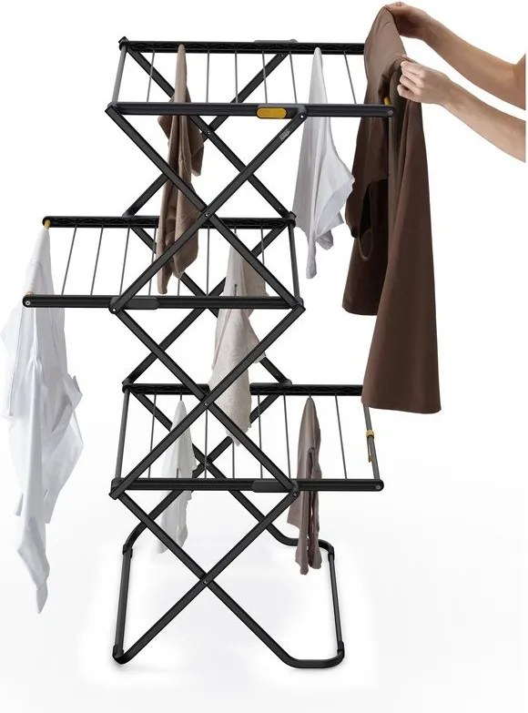 Czarna suszarka na pranie 16 m AirFrame – Joseph Joseph