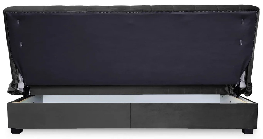 Sofa z Funkcją Spania SIGMA Rozkładana Wersalka Dwuosobowa Szara Nowoczesna do Salonu