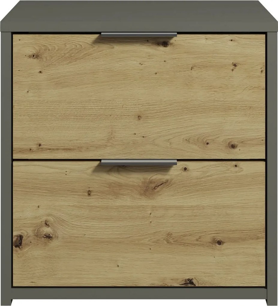 Szafka Nocna MERIDIAN 44,2 cm Stolik Nocny do Sypialni, Szara