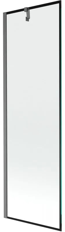 Mexen Next parawan nawannowy 1-skrzydłowy 60 x 150 cm, czarna ramka, gun gray szczotkowany - 895-060-000-00-70-66