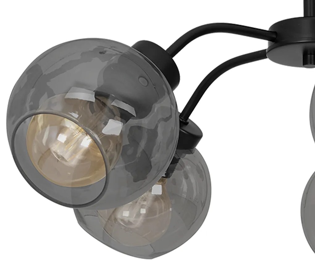 Lampa sufitowa, 5 kloszy kule SOFIA SMOKED 5xE27
