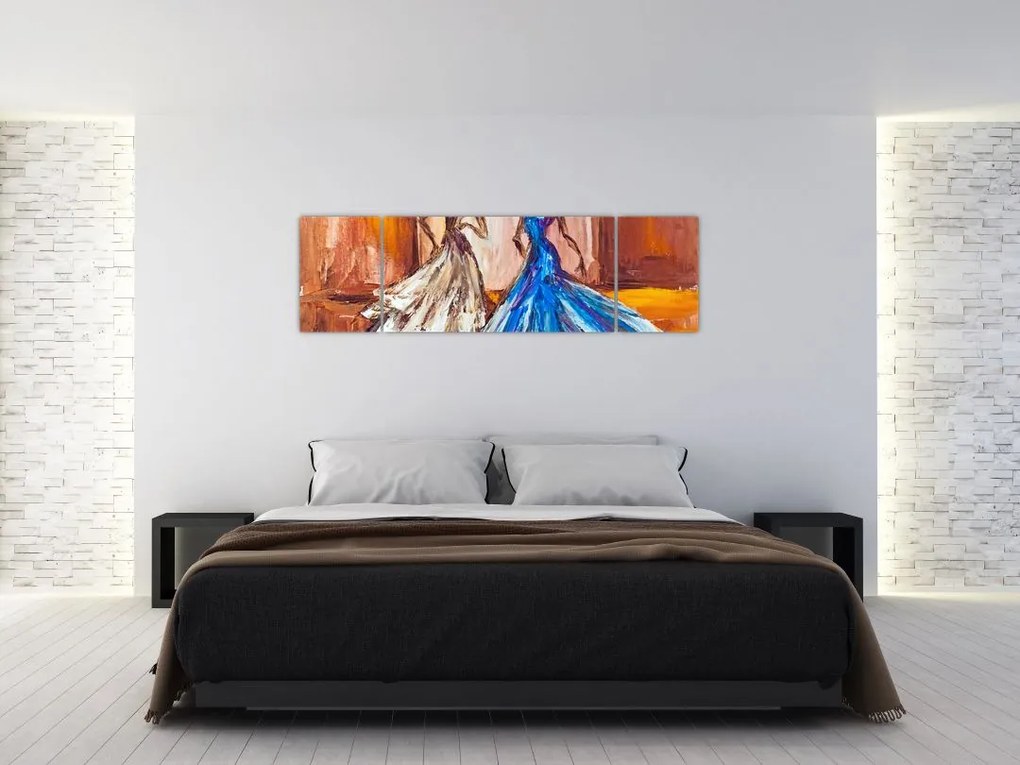 Obraz - tancerz, obraz olejny (170x50 cm)