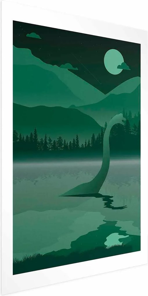Plakat Loch Ness 29,7x42 cm bez ramy z marginesem ARTGEIST B