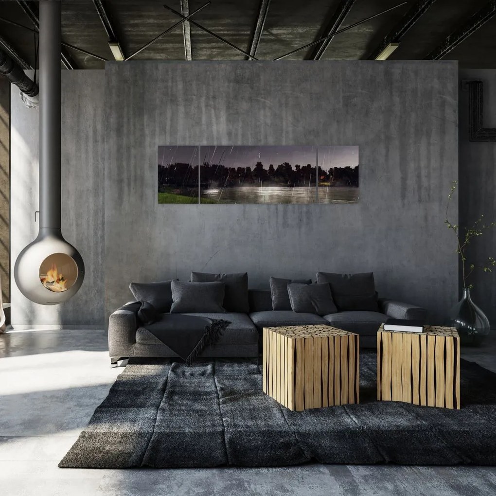 Obraz - Deszczowy wieczór (170x50 cm)