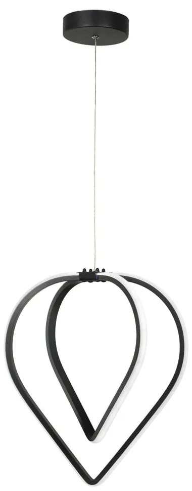 Czarna metalowa lampa wisząca LED ø 33 cm Pars – Squid Lighting
