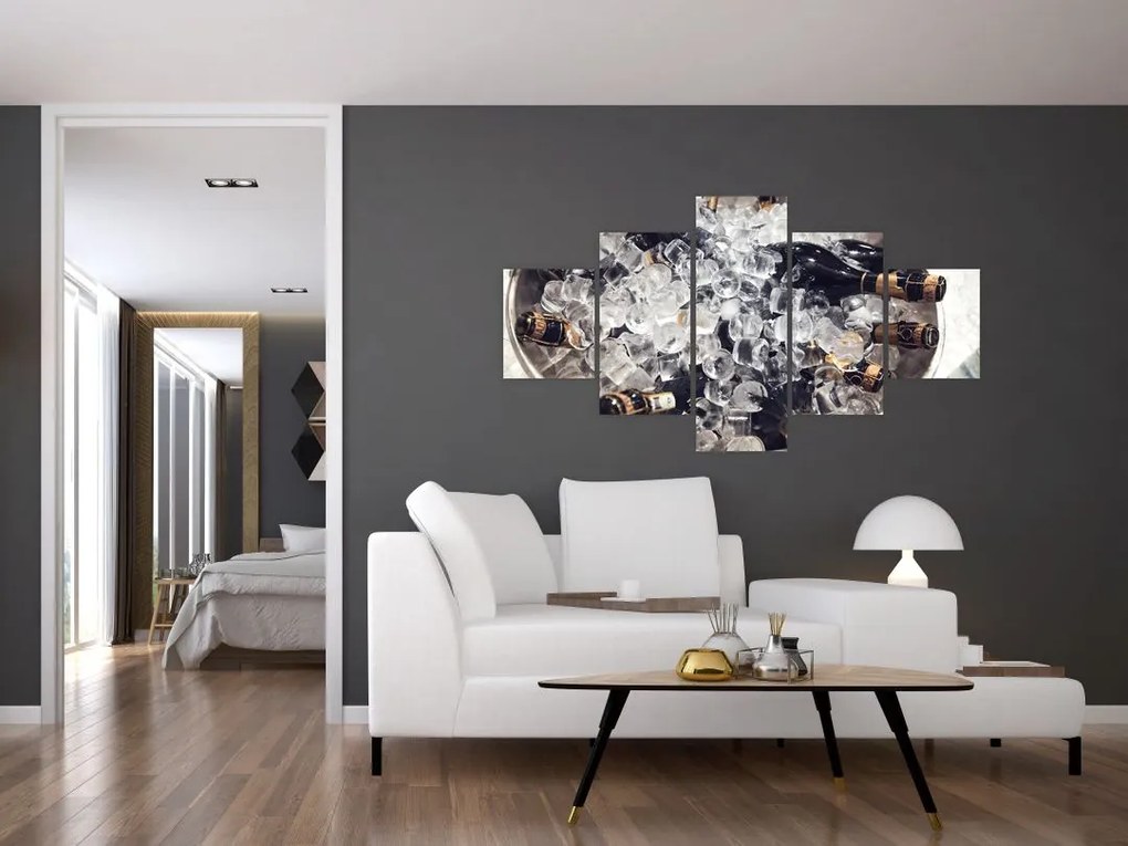 Obraz - szampan w lodzie (125x70 cm)