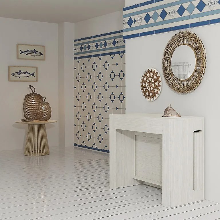 PETRA - Stół konsolowy, rozkładany od 42 cm do 3 metrów - zintegrowane przedłużenia - pomieści do 12 osób - Darmowa dostawa