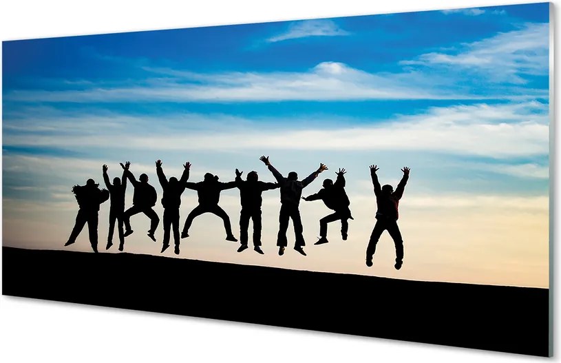 Panel nad Blat Kuchenny Ludzie na tle Nieba i Chmur