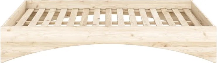 Łóżko dwuosobowe z litego drewna sosnowego bez zagłówka 160x200 cm w naturalnym kolorze Orbit – Karup Design