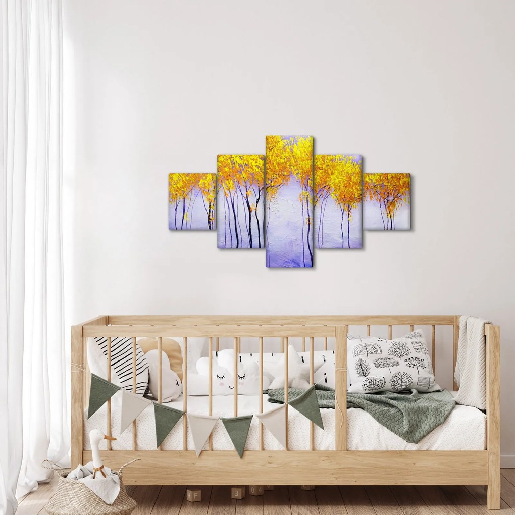 Obraz żółtych drzew (125x70 cm)