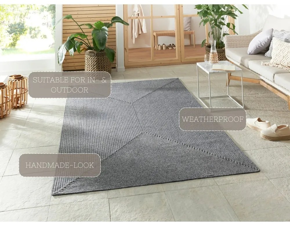 Szary dywan odpowiedni na zewnątrz 230x160 cm – NORTHRUGS