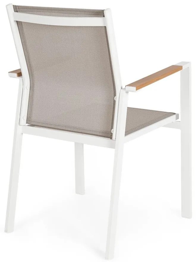 Białe metalowe krzesło ogrodowe Heta – Bizzotto